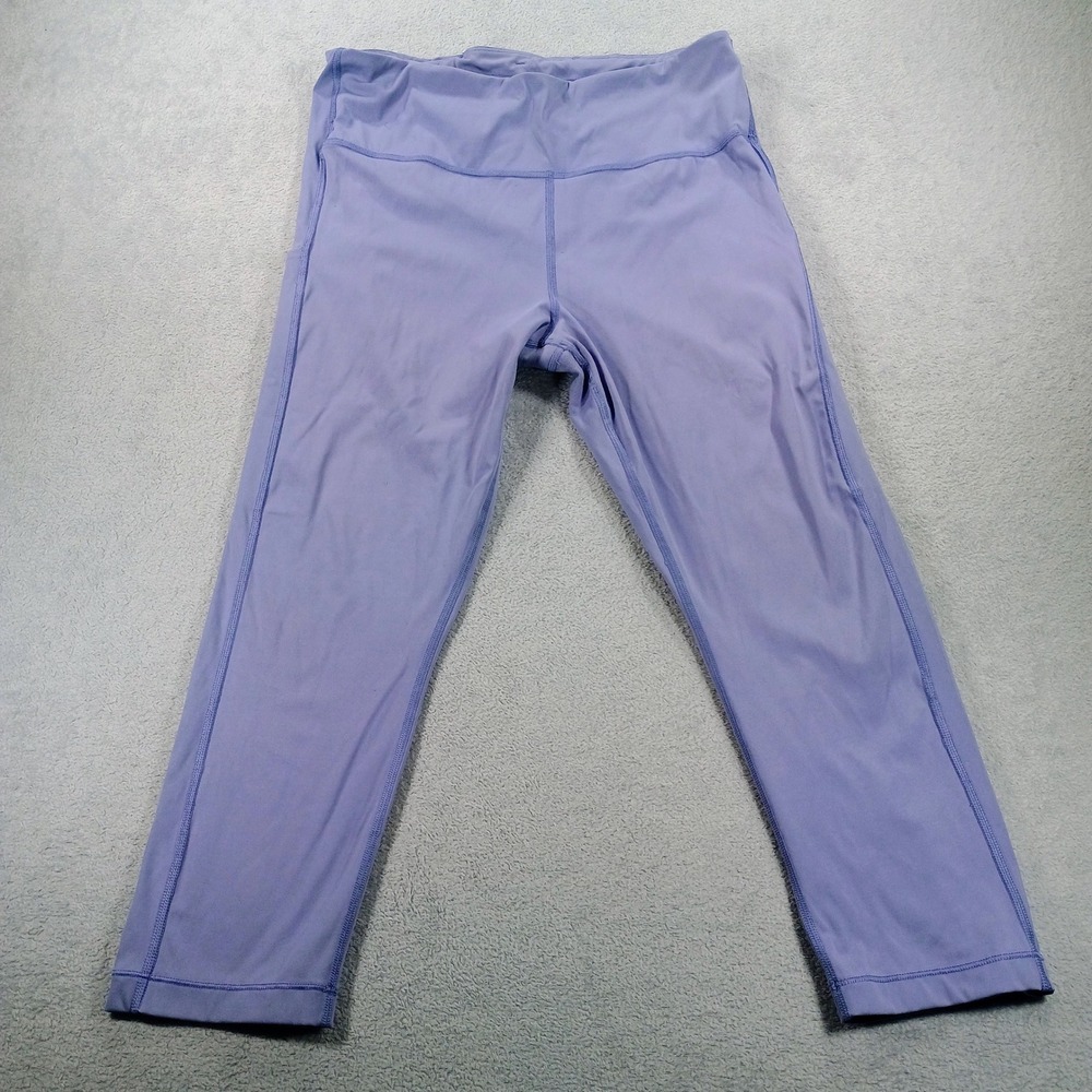 Athleta Women Ultimate Stash Pocket Capri Purple L High Rise Leggings